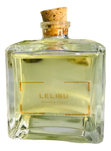 Difusor De Vidrio 100 M/l Con Esencia Y Flor De Tela Envase De Vidrio Cuadrado