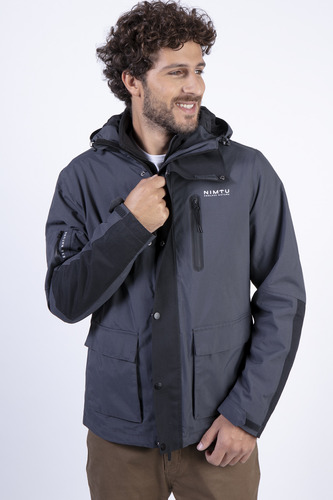 Chaqueta Urbana 3 En 1 Villarrica Negro Hombre Nimtu