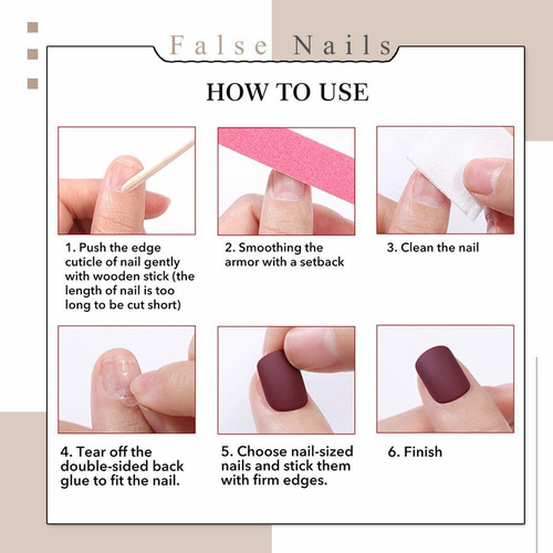Zehope Glossy Press On Nails Black Coffin Full Cover Fake Na