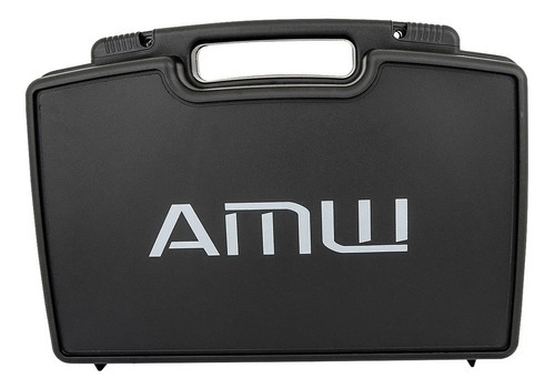 Amw Au120 Microfone Sem Fio Duplo De Mão Digital Cor Preto com Estojo