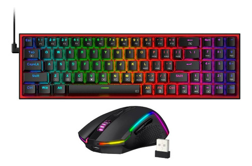 Kit Mouse Y Teclado Redragon Pollut + Trident S136 Wireless