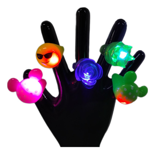 Anillos Luminos Led Silicona Mix Premium X30 Cotillon Fiesta