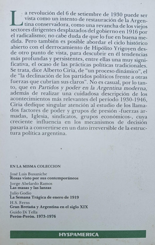Partidos Y Poder En La Argentina Moderna Alberto Ciria (Usado)