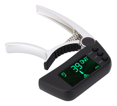 Afinador De Cejilla Para Guitarra, 2 En 1, Pantalla Lcd, Sin