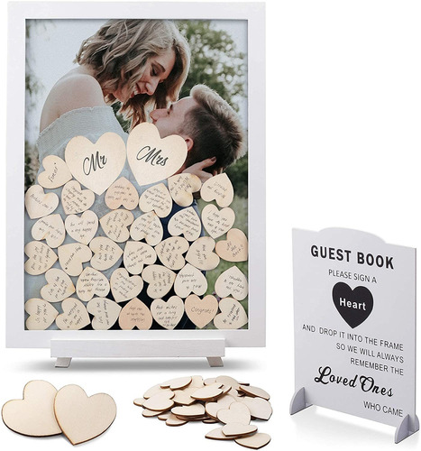 Glm Wedding Guest Book Marco Alternativo Desplegable Su...