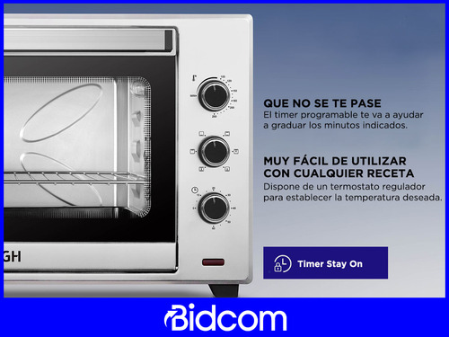 Imagen 5 de 9 de Horno Eléctrico Bgh Bhe45s22 Capacidad De 45 L