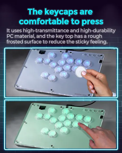 Controlador Arcade Sehawei Haute42 T16 Cristal 16 Botones