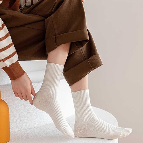 10 Pares Calcetines De Mujer, Calcetines De Algodón Tobillo
