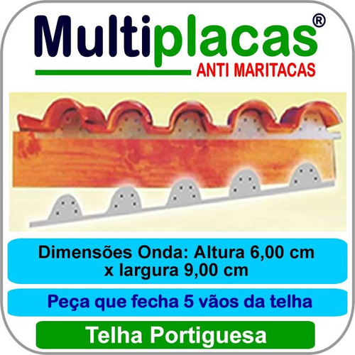 Placa Anti Maritacas Portuguesa 1 Mt Kit 20 Peça(s)