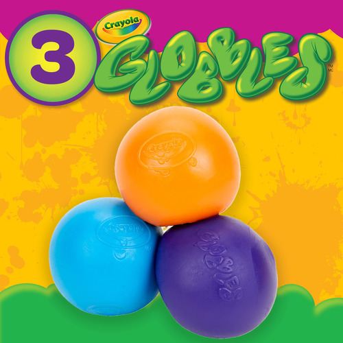 Stress Balls Crayola Globbles, Pacote Com 3 Cores Variadas