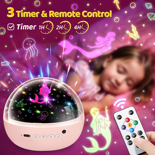 Proyector De Luz Nocturna Unicornio Staryou 3 Películas 93