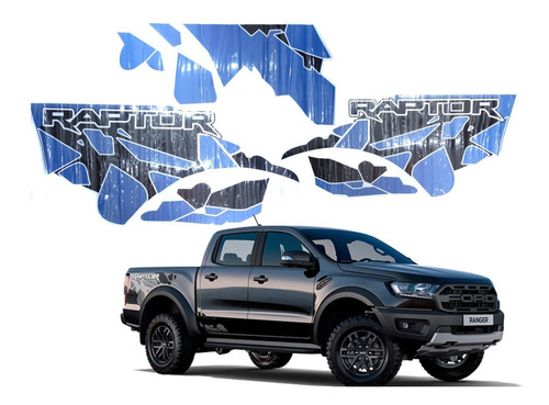 Sticker Tipo Raptor Para Ford Ranger 12-21  Auto Adhesivo 