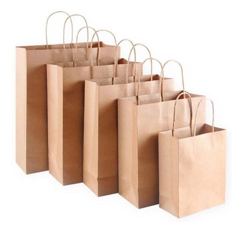 Imagen 9 de 10 de Bolsa De Papel Kraft 31,5 X 41 X 16 Cm (100 Unidades)