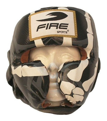 Careta Pomulo Fire Sports Protector Cabeza Pvc Box Mma Artes Marciales Calavera