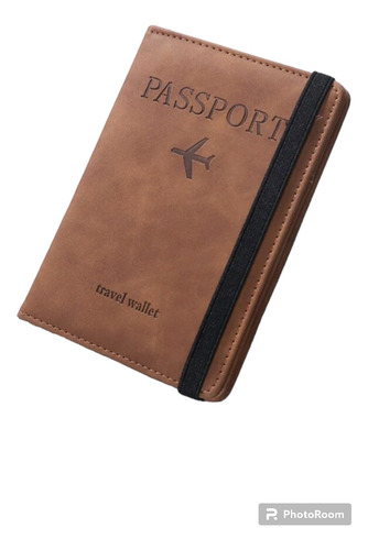Porta Pasaporte De Cuero Viaje Tarjetero Billetera 