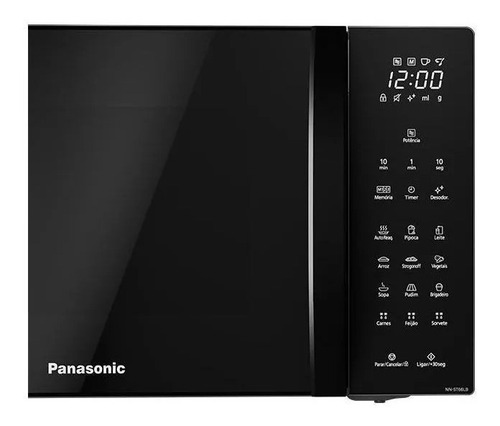 Imagem 3 de 4 de Micro-ondas Panasonic NN-ST66LBRU preto-fosco 32L 127V