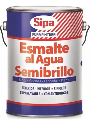 Esmalte Al Agua Semibrillo Galon Color