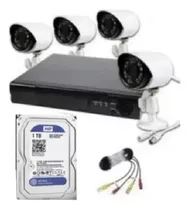 Comprar Sistema Vigilancia Dvr Cctv 4 Cámaras Fhd + Disco Duro 1tb