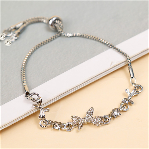 2 Pulseras Con Lazo Y Nudo Para Mujer, Pulseras De Cadena El