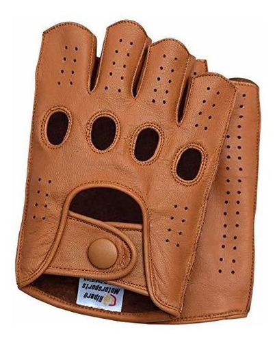 Guantes De Moto De Conduccion De Medio Dedo Sin Costuras Con