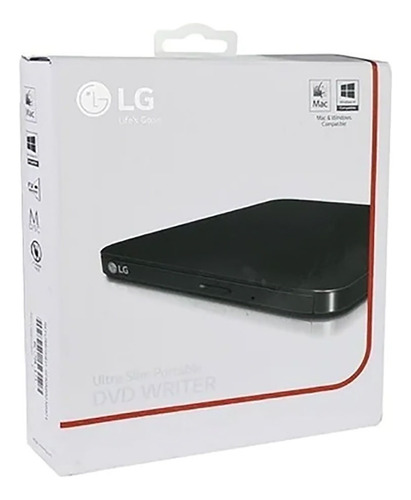 Grabador Quemador Lg Externo Dvd-cd 24x Negro Usb Portable Usb