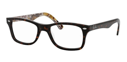 Lentes Ópticos Ray-ban Rx5228 - Café 53mm