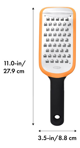 Rallador Grueso Oxo Good Grips, Grabado, Color Naranja