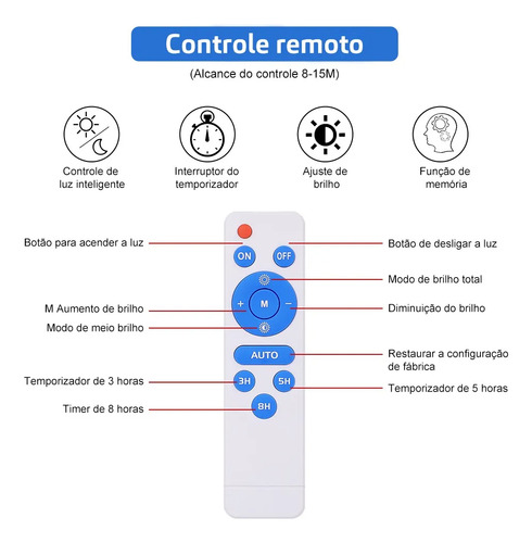 Refletor Solar Led Holofote Para Iluminação Pública 300w Autossusten Com Controlo Remoto