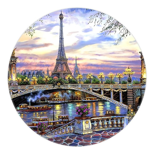 ~? Puente Panorámico París Torre Eiffel Alfombra De Área Red