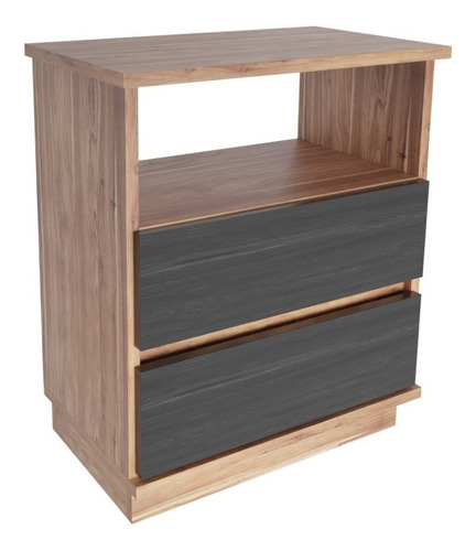 Imagen 7 de 10 de Mesa De Luz 2 Cajones Moderna Melamina Muebles Psh