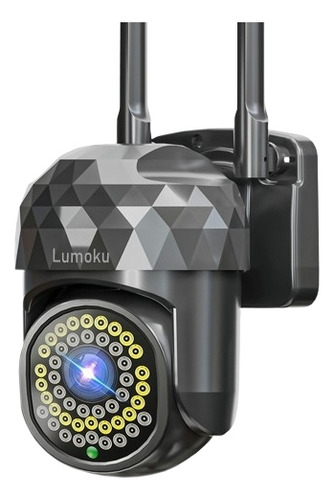 Cámara de seguridad  Lumoku Cámara de videovigilancia Wireless con resolución de 2MP visión nocturna incluida negra