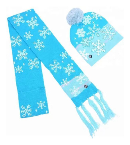 Conjunto De Gorro Navideño De Punto Con Bufanda