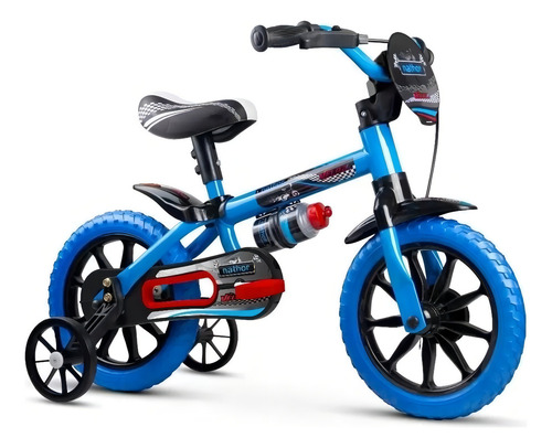 Bicicleta Infantil Aro 12 Menina Ou Menino Com Rodinhas Cor Azul