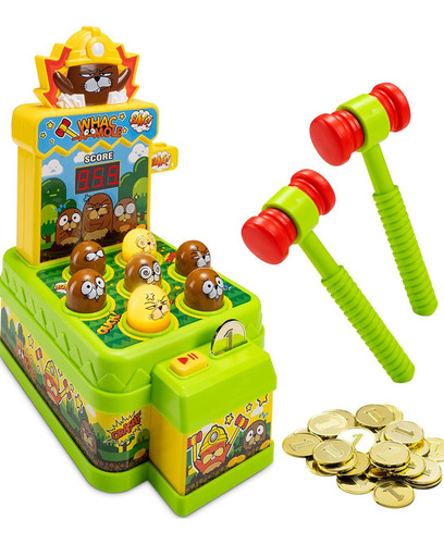 Imagen 1 de 7 de Juego Mini Arcade Mata Topos Electrónico + Marcador Y Sonido