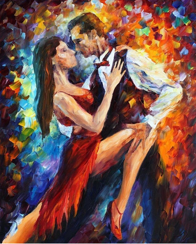 Cuadros Modernos Grandes Bailarines  Grandes Afremov 120x80