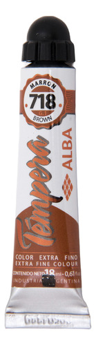 Tempera Alba Profesional 18ml Marrón - 718