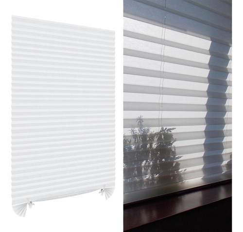 Persianas Plisadas Temporales Ligeras Para Blanco 60x180cm