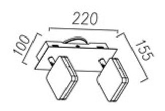 Imagen 2 de 4 de Aplique De Pared Jonh 2 Led Incorporado 4,2w Color Cromo