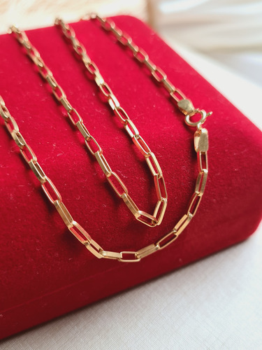 Corrente Cartier Alongado 3mm - 55cm Ouro 18k Envio Imediato