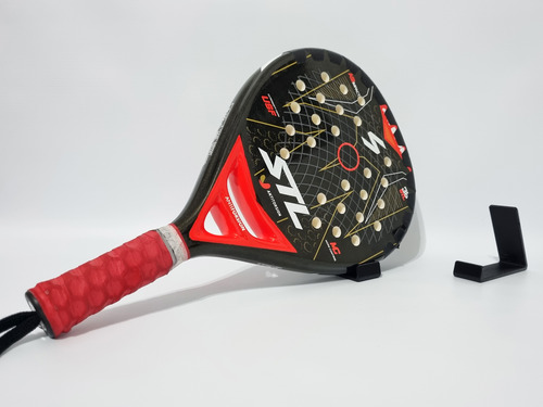 Soporte Paleta Padel X6 Exhibidor Mostrador Mueble Apoyo Negro