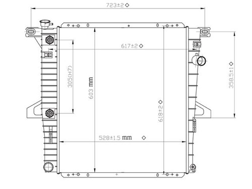 Radiador Mountaineer 2005 L4 2.3 Automatico Cdr