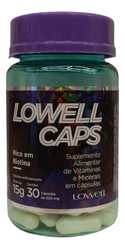 Lowell Caps Capsulas De Crescimento Capilar Até 4cm Ao Mês