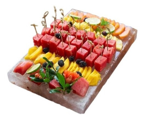 Tabla Sal Rosada Himalaya Sushi Postre Decoración Emplatado 