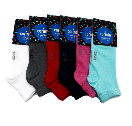 Medias Niño Surtido Pack X6 308 T2 + Cuotas Corinto