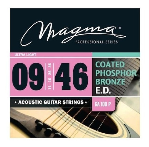 Encordado Guitarra Acústica 009 Magma Cuerdas Metal Coated