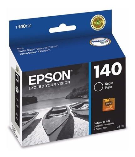 Cartucho Epson T140 Negro Ori. T140120 Tx560, Tx620, T42w