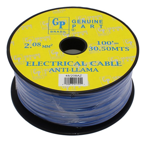 Cable Instalacion Electrica 2.08mm Azul Rollo 30 Mts