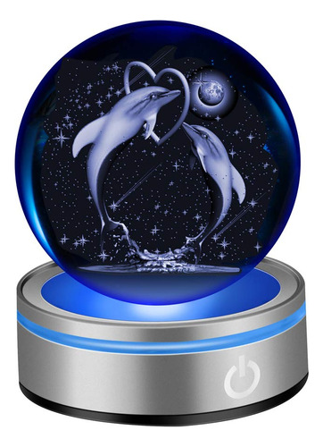 Ifolaina Bola De Cristal De Delfines 3d, Regalo Para Mujer,