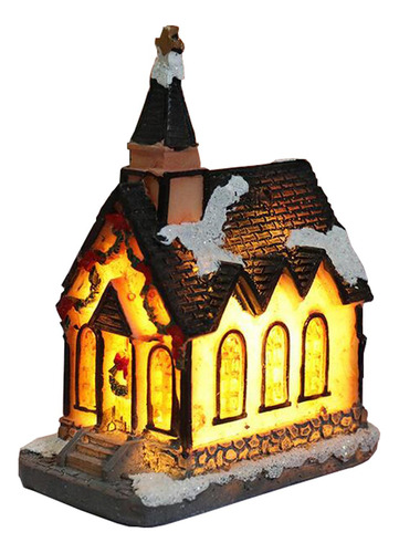 Diy Resina Navidad Led Luz Casa Estilo 1 Pequeña Estilo 1