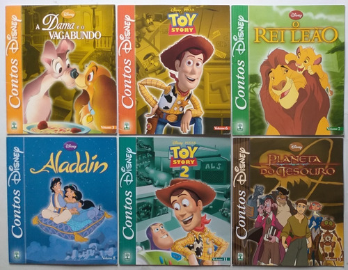 Contos Disney Coleção Com 6 Livros - Vol. 3-6-7-8-11-13 (Usado)